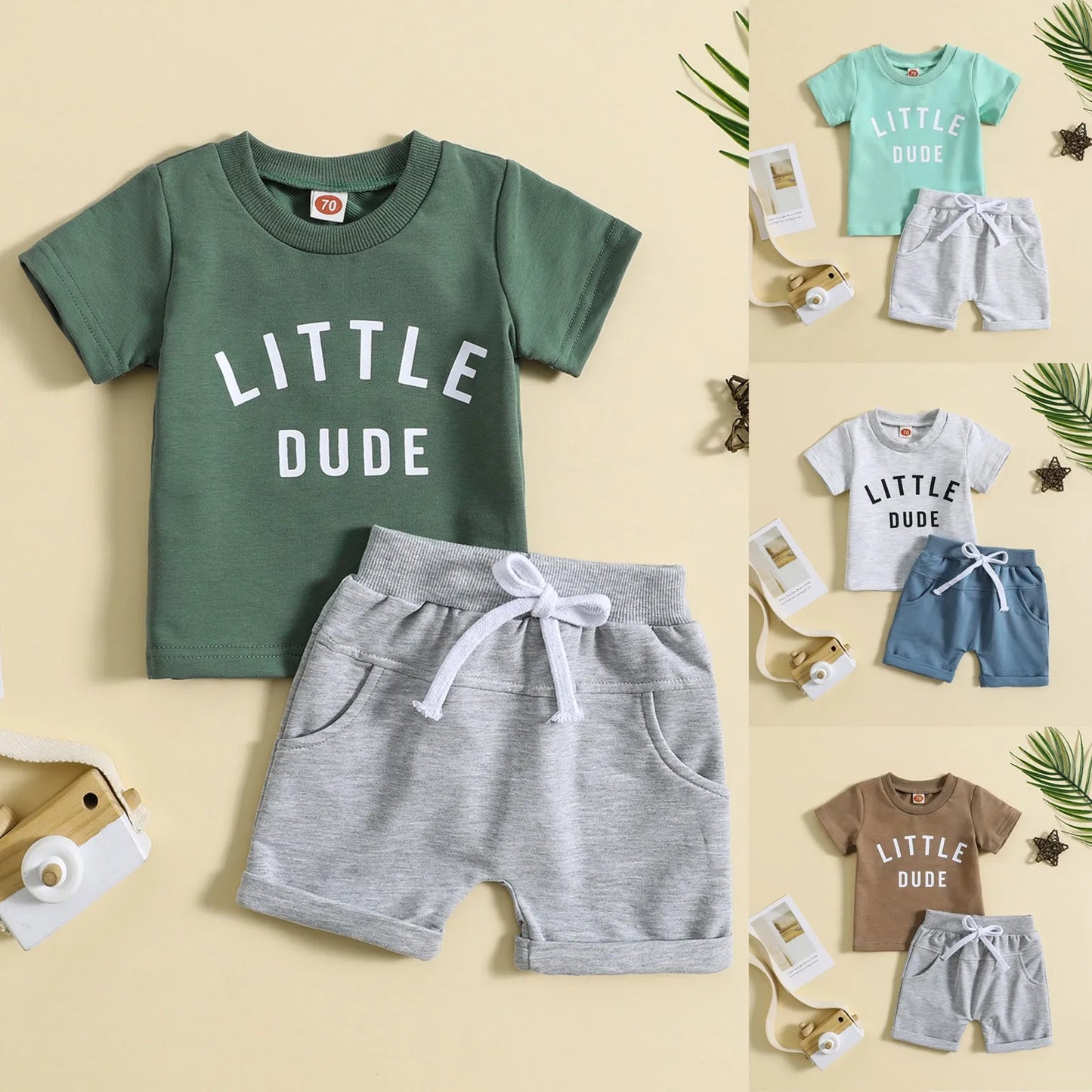 Baby Boys Dinosaur Tee Set