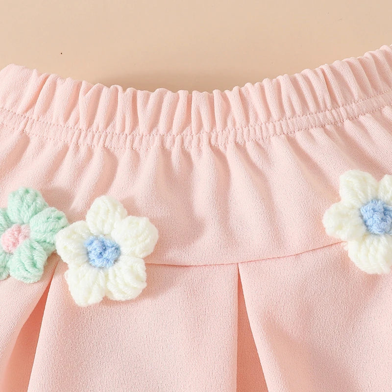 Girls Floral Tee + Shorts Set