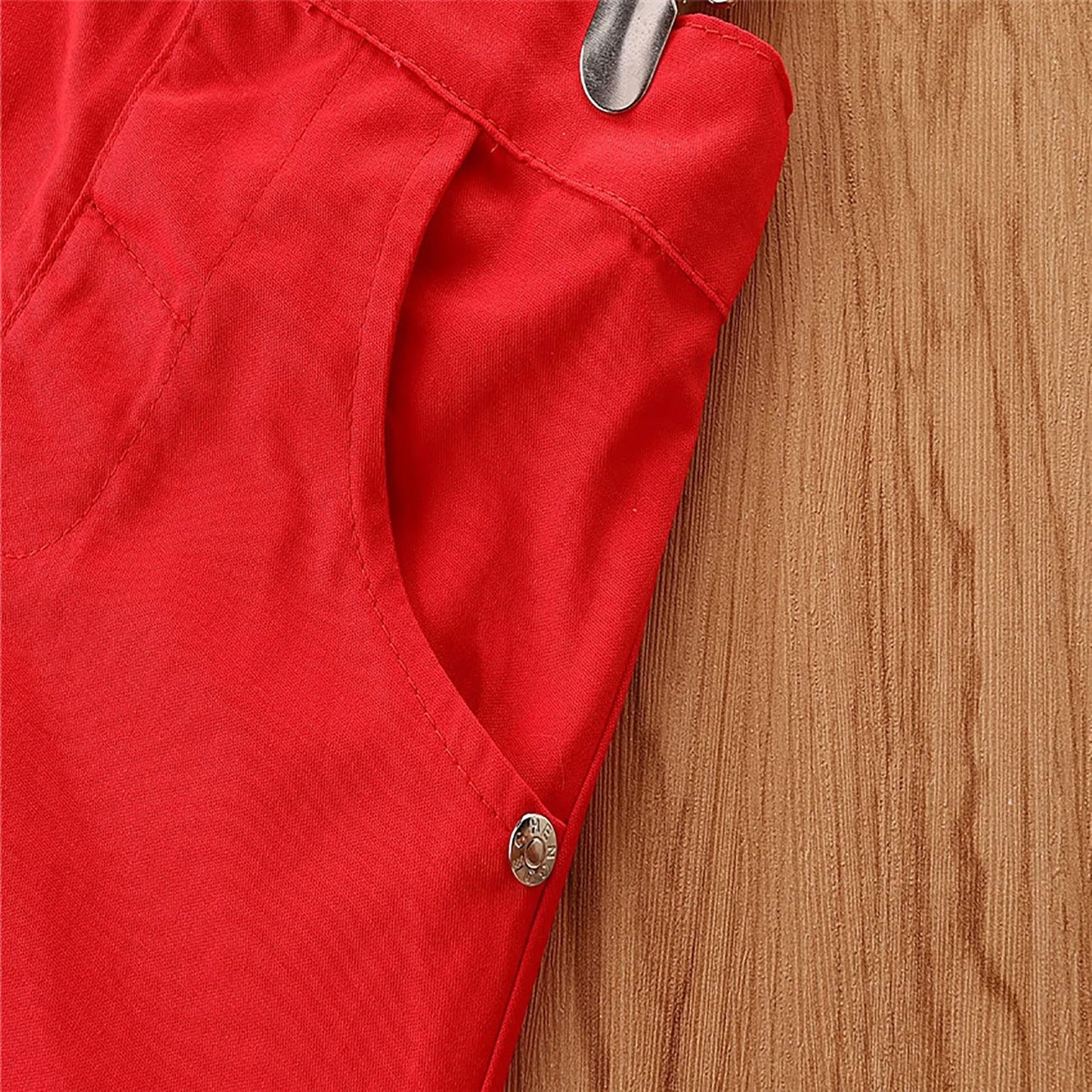 Boys Black Shirt + Red Pants Set