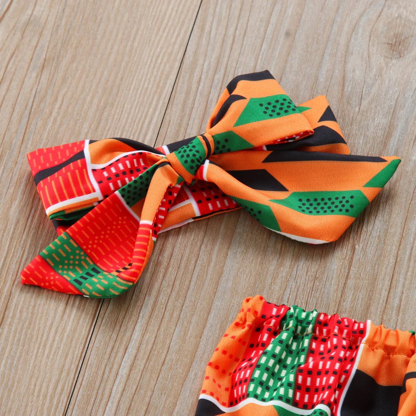 Girls Dashiki Skirt Top Set