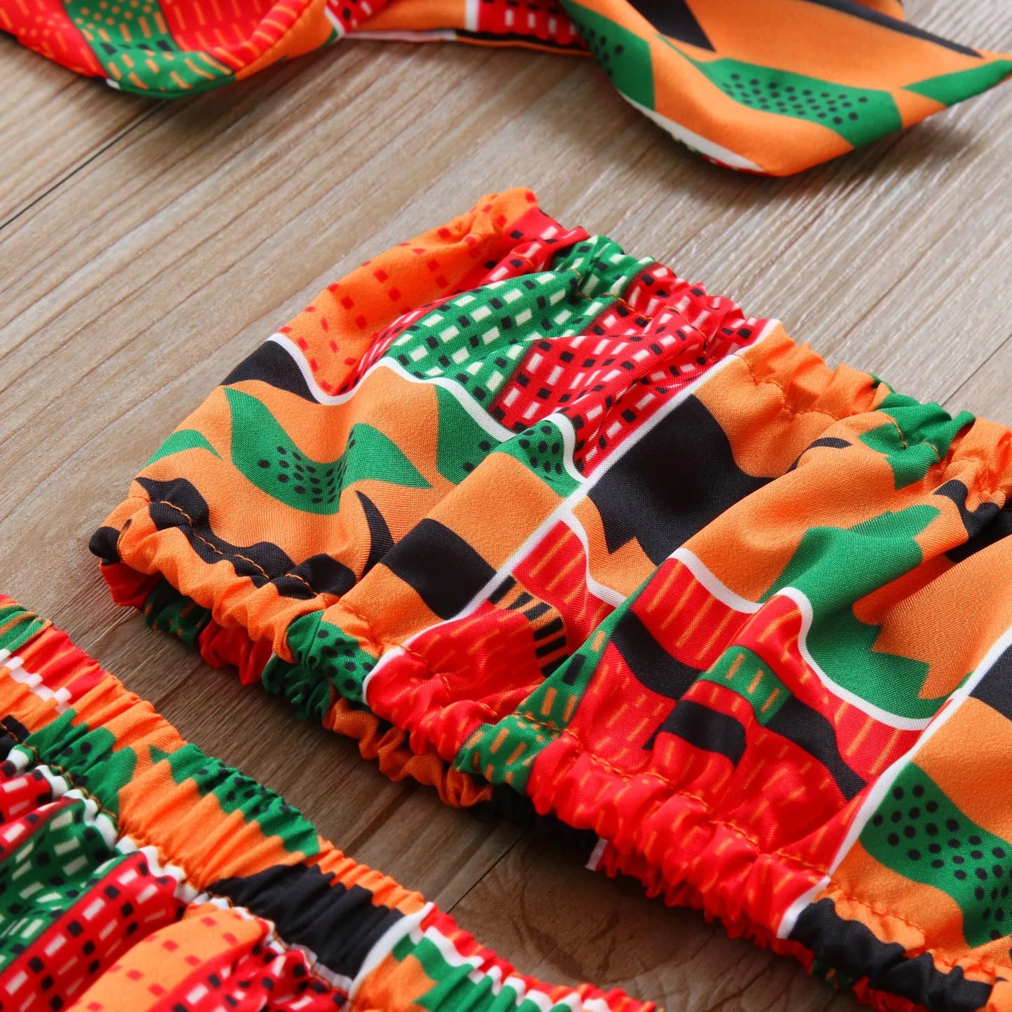 Girls Dashiki Skirt Top Set