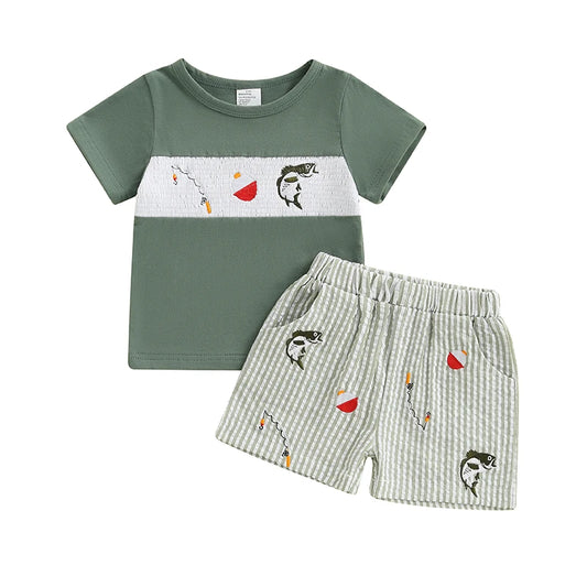 Baby Boy Fish Embroidery Set