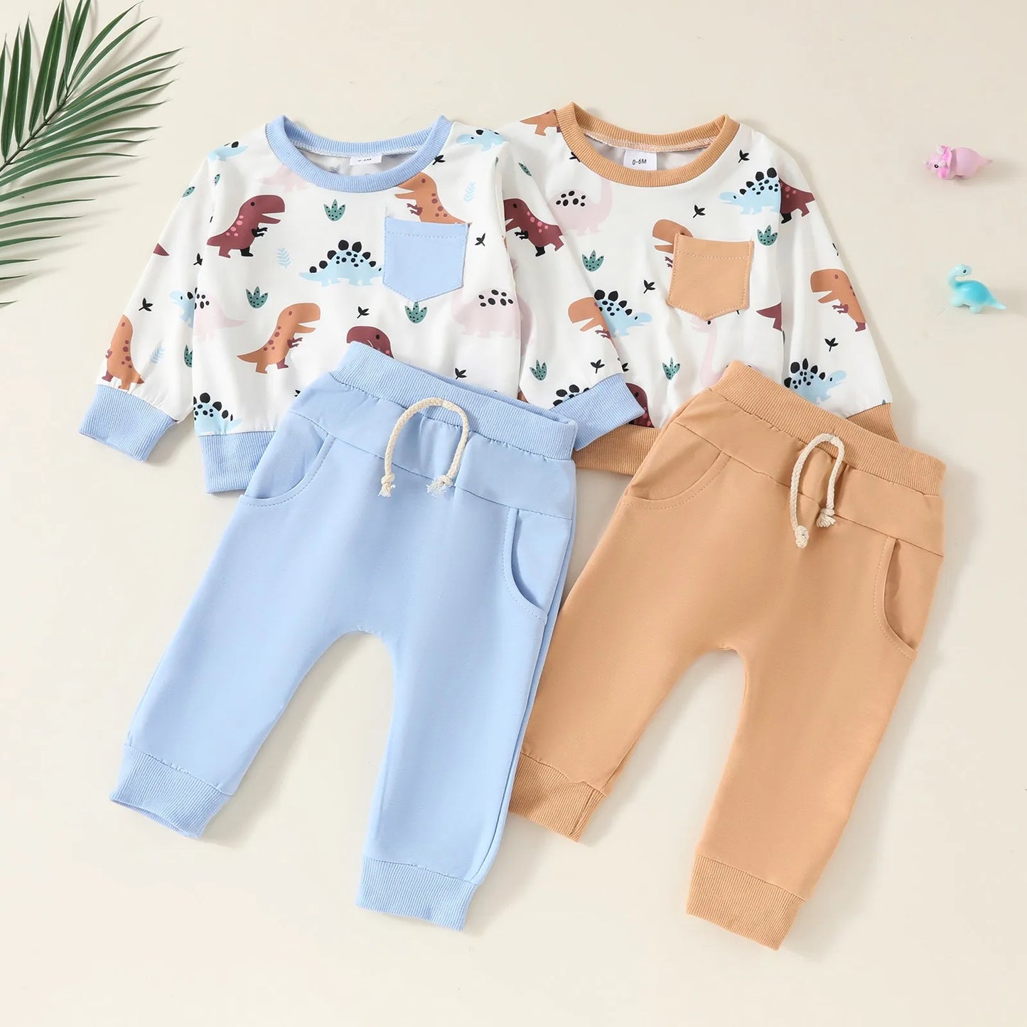 Baby Boys Dinosaur Pullover Outfit