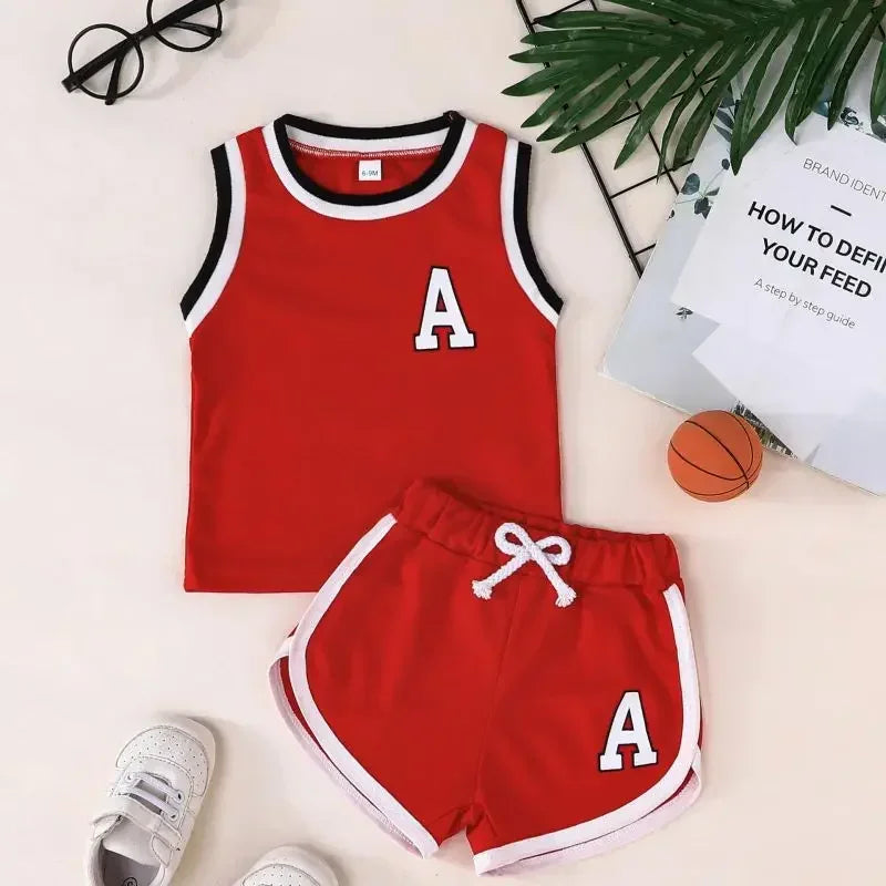 Boys Basketball Vest + Shorts Set