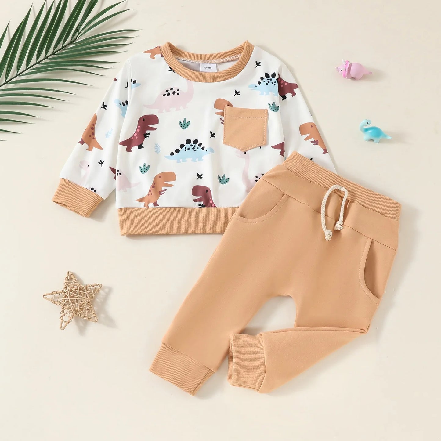 Baby Boys Dinosaur Pullover Outfit