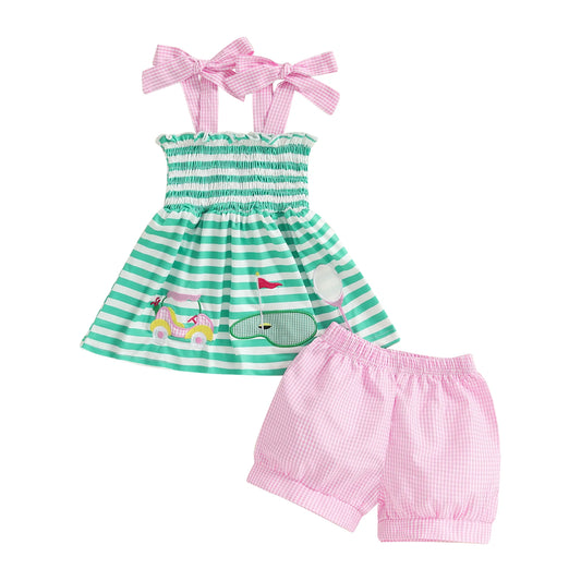 Girls Striped Camisole + Shorts
