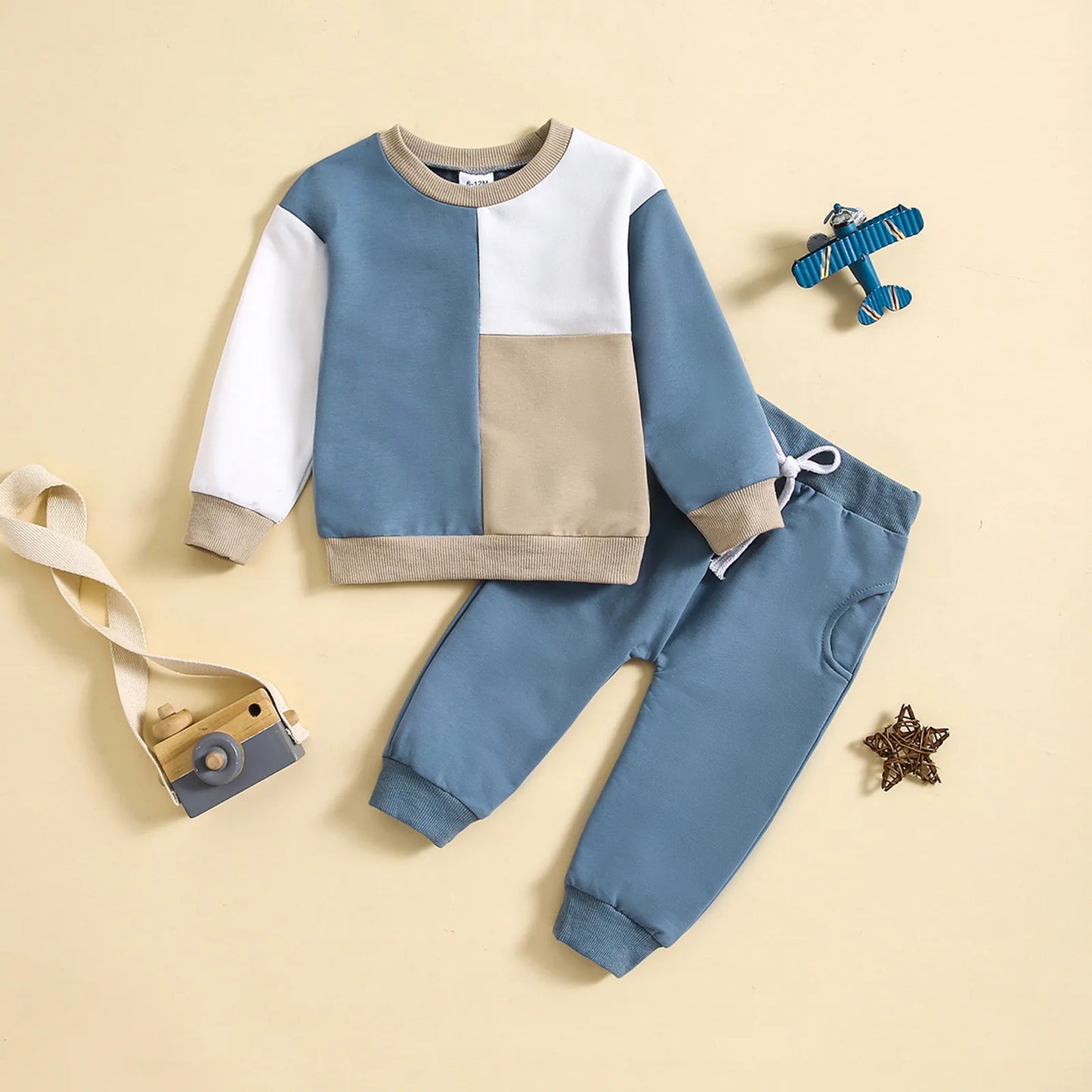 Toddler Boys Color Block Set