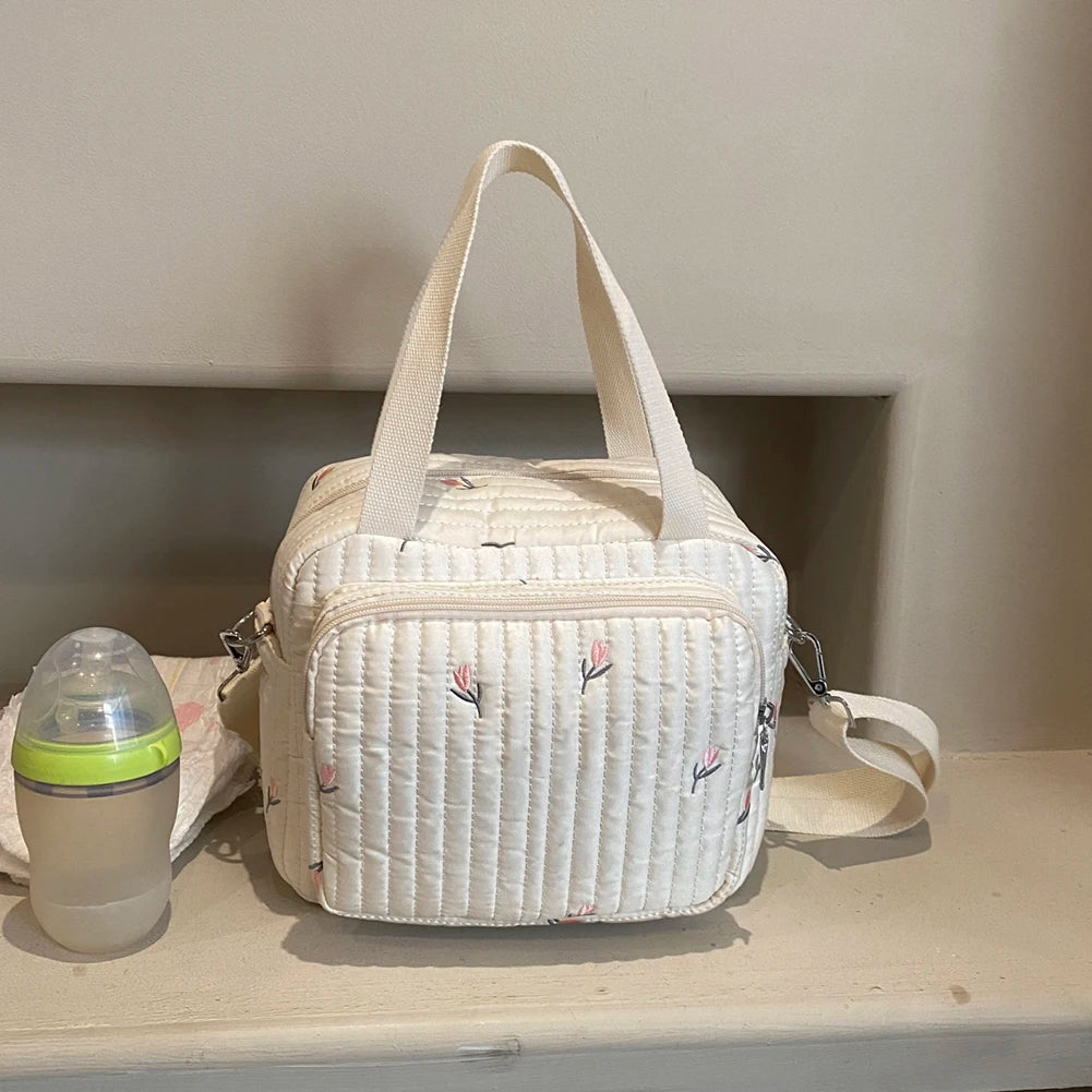 BearFlower Quilted Nappy Bag