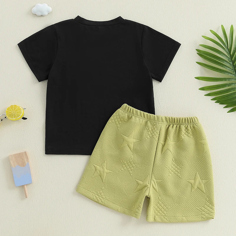 Boys Star Print T-Shirt & Shorts