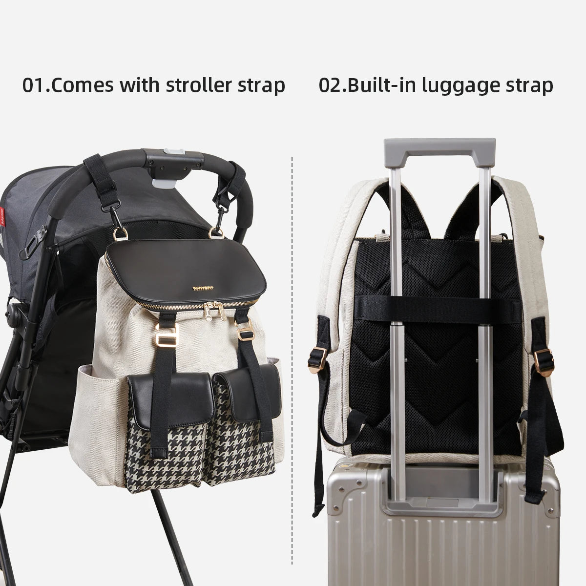 Sunveno Houndstooth Diaper Backpack