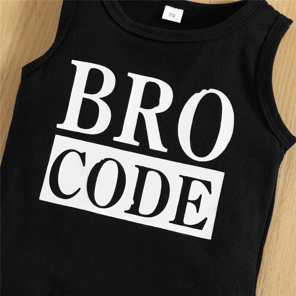 Baby Boys Tank + Denim Shorts Set