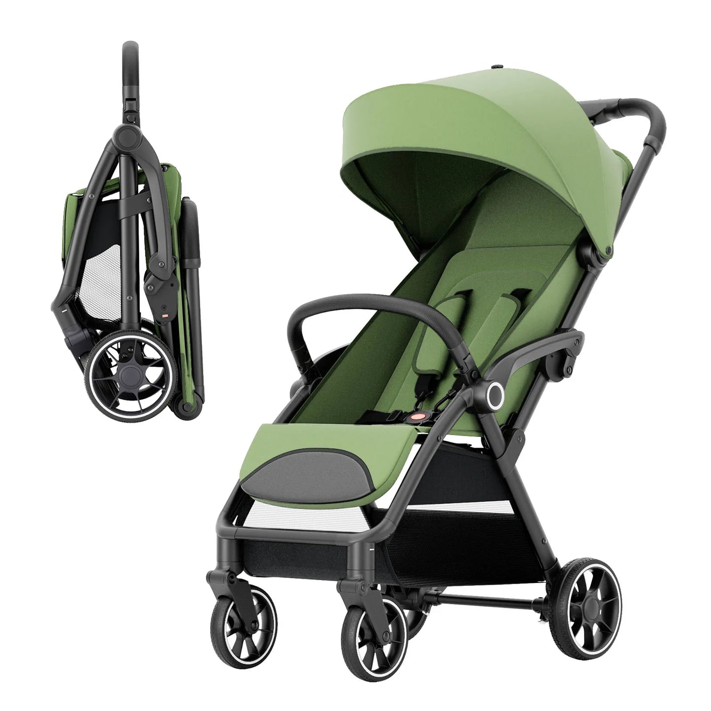 High View Swivel Travel Stroller