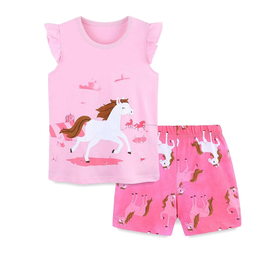 Girls Embroidered Horse Set