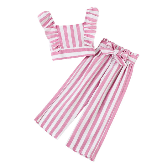 Toddler Girl Striped Top + Shorts