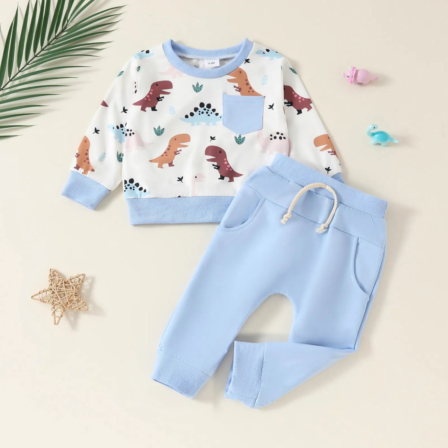 Baby Boys Dinosaur Pullover Outfit