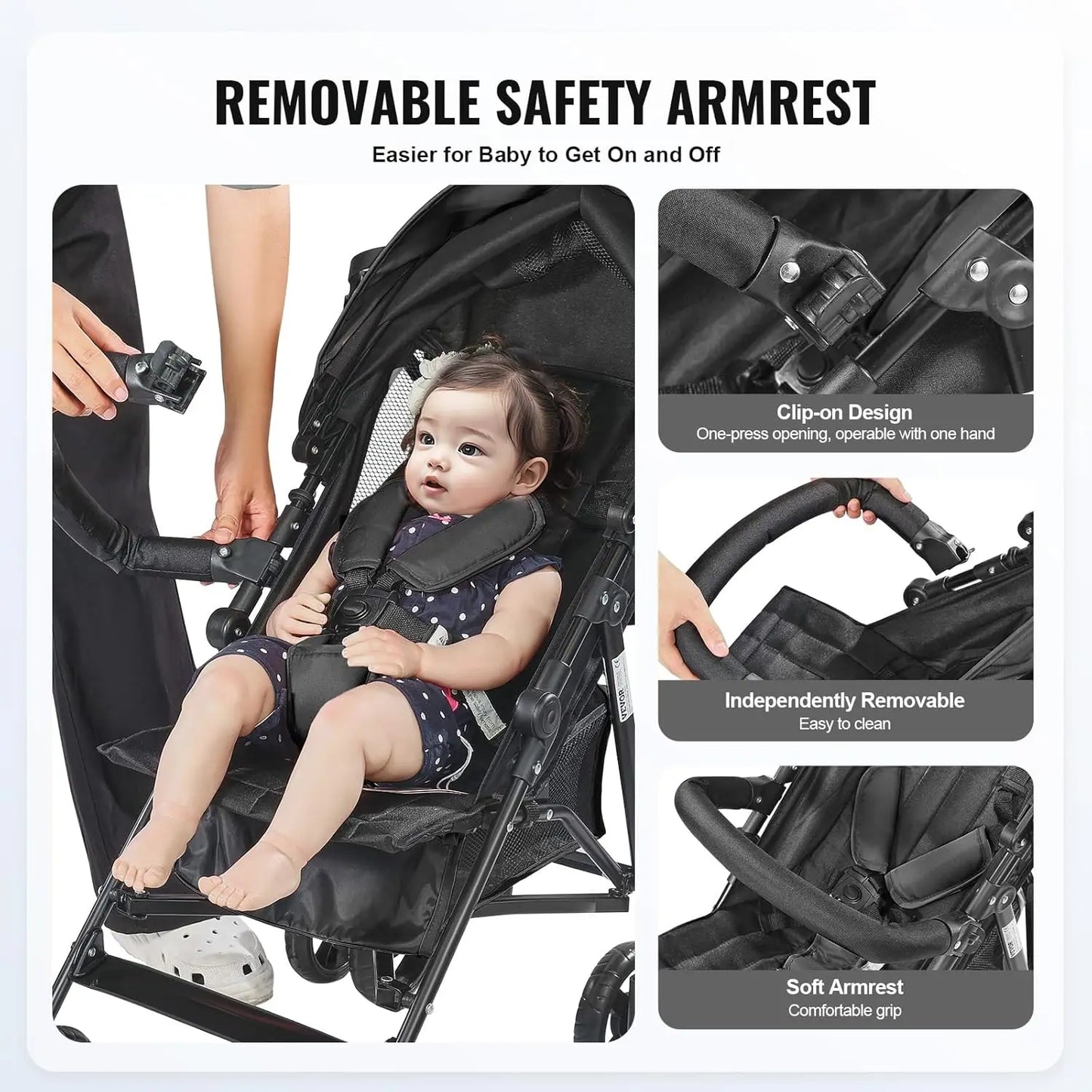 Lightweight Reclining Baby Stroller