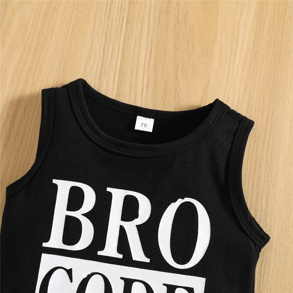 Baby Boys Tank + Denim Shorts Set