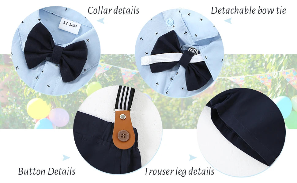 Toddler Boys Suit + Bowtie Set