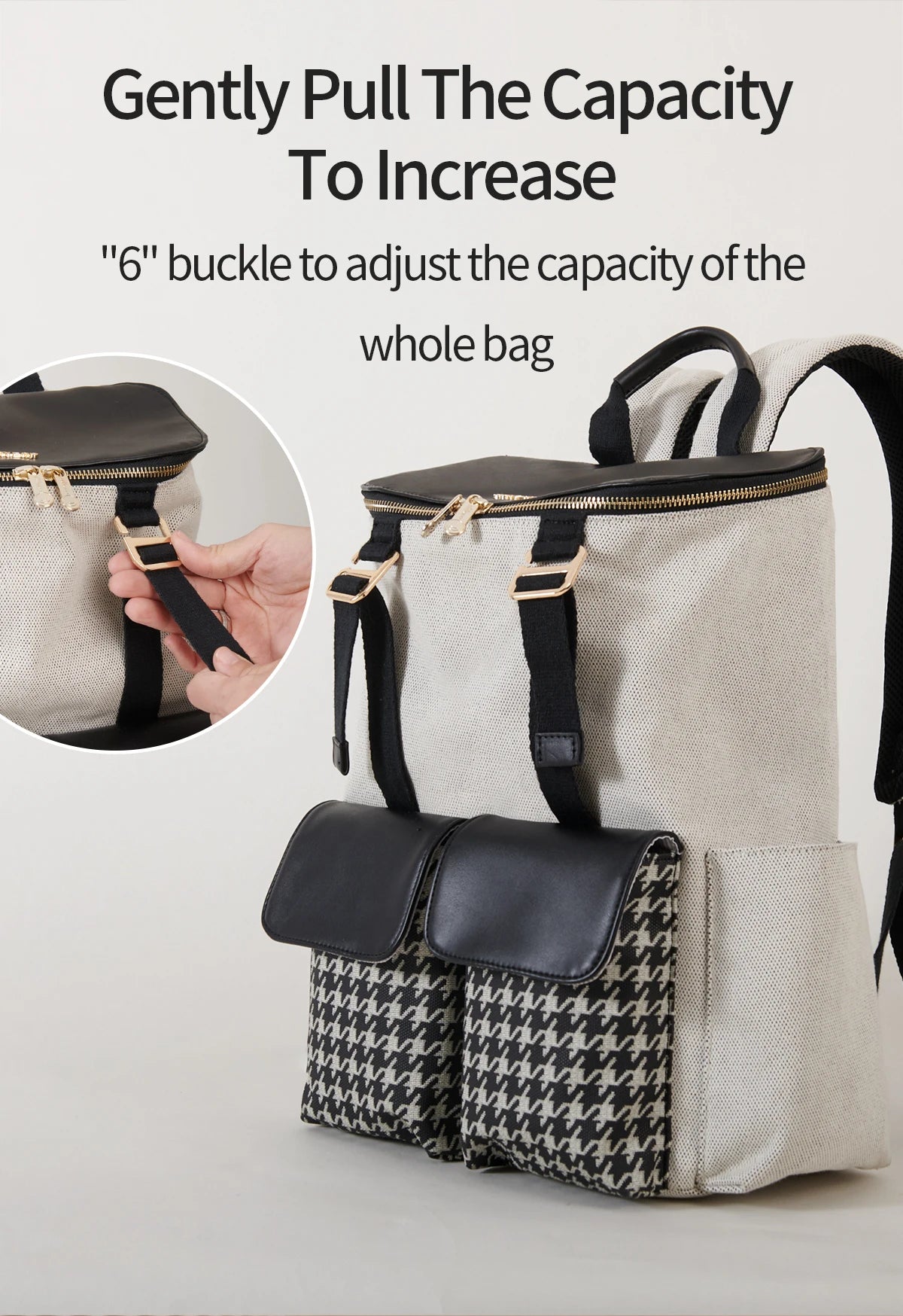 Sunveno Houndstooth Diaper Backpack