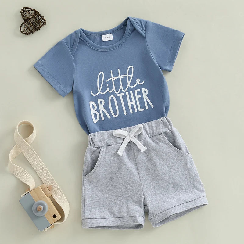 Infant Boys Romper + Shorts Set