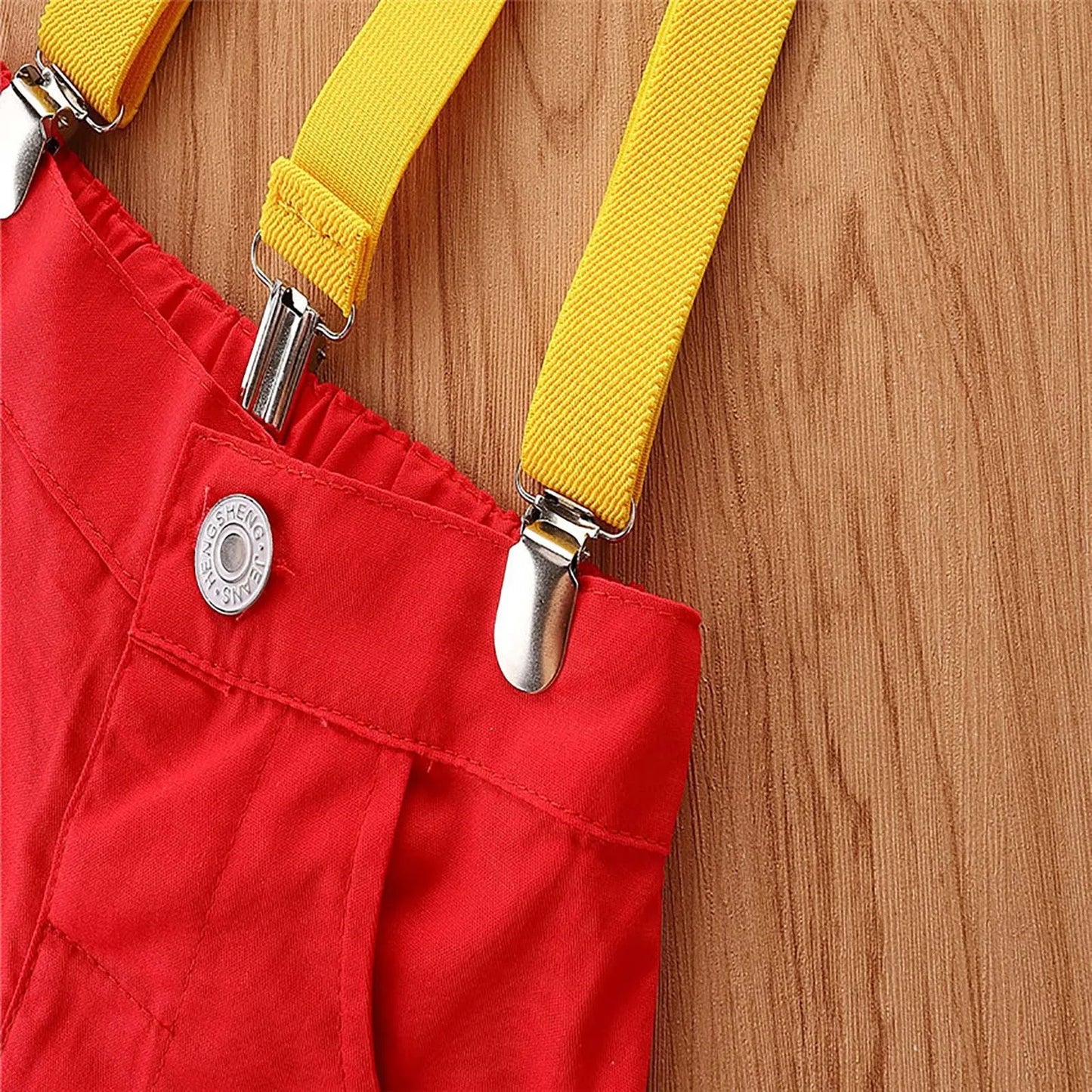 Boys Black Shirt + Red Pants Set