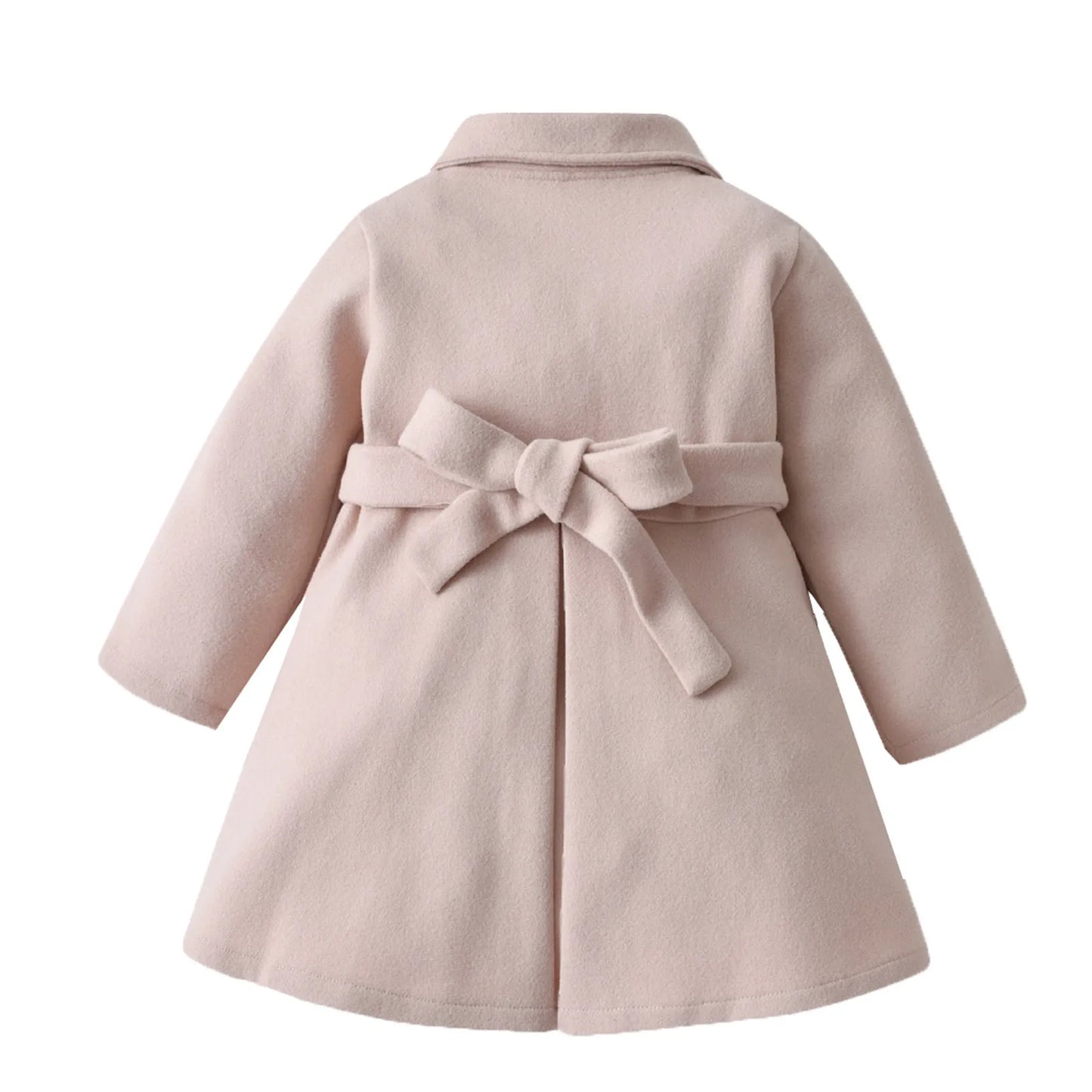 Girls Winter Bow Tie Coat