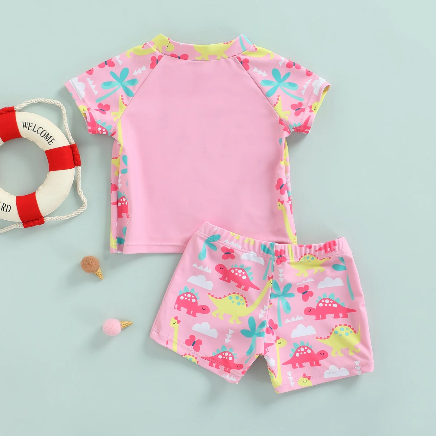 Girls Dinosaur Tee + Shorts Set