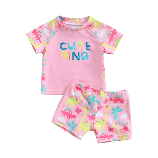 Girls Dinosaur Tee + Shorts Set